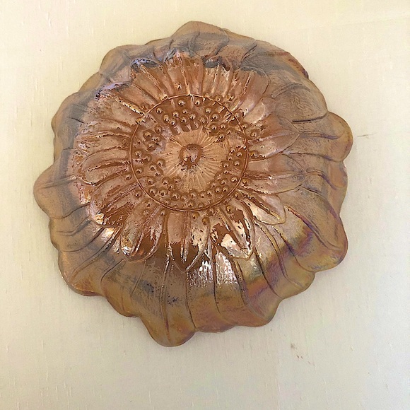 Vintage Indian Glass Co. Amber Bowl - Picture 4 of 4